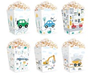 Popcorn boxy Cars Construction Cars 6 kusov