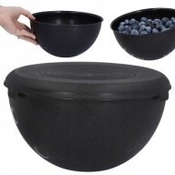KUCHYŇSKÁ MISKA, plast, čierna, 3L, s pokrievkou, priem. 24,5 cm, odolný, ľahký