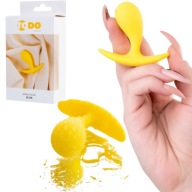 Mini análny kolík dobre pasuje na silikón pre začiatočníkov 5,5 cm žltý