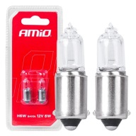 HALOGÉNOVÉ ŽIAROVKY H6W 6W BAX9S 12V BLISTER AMIO 2ks SCHVÁLENIE ECE R37