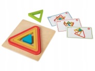 Hravý DREVENÝ GEOMETRICKÝ HÁDANKA 3+ MONTESSORI