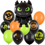 HALLOWEEN sada dračie neónové balóny - 11 kusov