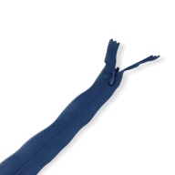 Alfa tmavomodrý nedeliteľný skrytý zips, 18 cm