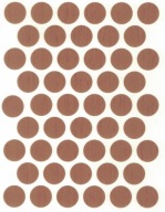Čiapka samolepiaca 14mm svetlý orech 50 ks