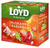 Ovocný čaj Jahoda Rebarbora Ovocný výkon teplý a studený LOYD 20 t.