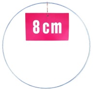 STRIEBORNÝ prsteň/ráfik pre lapače snov a makramé 8 cm