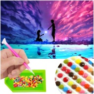 DIAMANTOVÁ MOZAIKA Diamantový vyšívací SET 5D PICTURE Diamantový rezací papier
