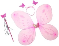 Kostým Butterfly Motýľové krídla Wand Čelenka farby