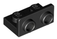 LEGO PLATE 1X2 BROKEN BLACK 99780 - 2 KS