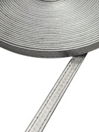 Eko kožený remienok na kabelku 8 mm / 100 cm strieborný