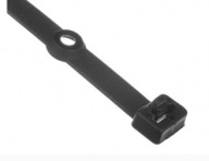 Sťahovacia páska s očkom 160x8mm čierna 50 ks