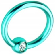 Piercing do nosa a uší SEPTUM Guľôčka uzavretá vnútri SS316L 1,2/8/3 mm