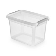 2 l plastová nádoba s krytom, organizér BaseStore box, priehľadný