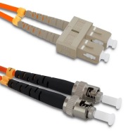 Qoltec SC/UPC - prepojovací kábel z optických vlákien ST/UPC | Multimode | 50/125 | 1 m