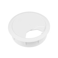 KÁBLOVÝ PRÍchod, okrúhla PLASTOVÁ KÁBLOVÁ priechodka, FI60MM, BIELA