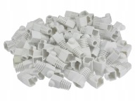 NEKU Gumový kryt na zástrčku RJ45, biely, 10 ks