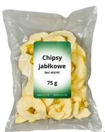 Sušené jablká, jablkové lupienky bez šupky, 75 g