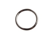 Kovový kožený prsteň 20/3 mm strieborný 1 ks