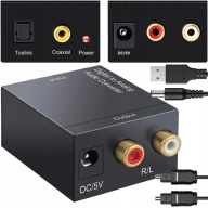 OPTICKÝ AUDIO CAD DIGITÁLNY NA ANALOGOVÝ KONVERTOR TOSLINK KOAXIÁLNY RCA CINCH
