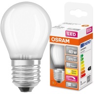 E27 LED žiarovka 4,8W = 40W 2700K STMIETNUTÁ OSRAM