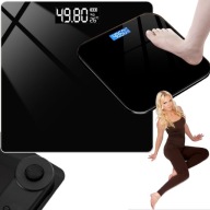 DIGITÁLNA KÚPEĽŇOVÁ VÁHA, LCD DISPLEJ, MERANIE TEPLOTY, SKLO, 180KG