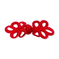 Opletenie - ozdobná červená spona 7x3cm