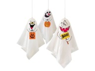 Závesné dekorácie Halloween duchovia - 3 ks.