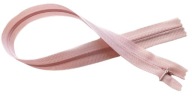 40 cm krytý špirálový zips, nerozopínateľný, svetlo púdrovo ružový
