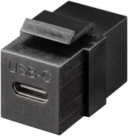 Keystone konektor, predlžovací kábel USB-C, čierny