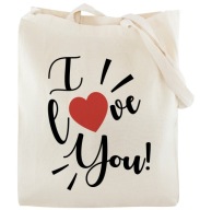 Bavlnená nákupná taška I LOVE YOU
