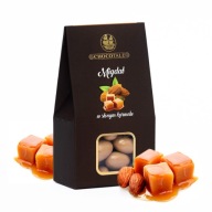 MANDLE V MLIEČNEJ ČOKOLÁDE SO SLANÝM KARAMELOM A BIELEJ ČOKOLÁDE 100G
