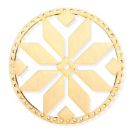 DREVENÝ PRSTEŇ KOLESKO MACRAME ZÁKLADNÝ LAPAČ SNOV MINI STAR 15CM