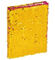 Zápisník s flitrami Grand gold žltý rad A5/96k