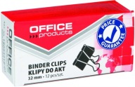 Klipy na dokumenty 32mm ČIERNA KLIPY 12 KS KOVOVÝ Office Depot
