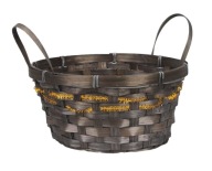 OZDOBENIE KOŠÍKA KRUHÝ BAMBUS 23x23x11,5/17cm