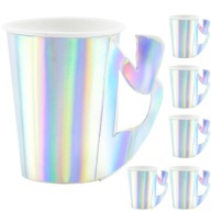 Mermaid Iridescent Paper Cups 220ml 6 ks