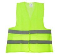 ŽLTÁ REFLEXNÁ VESTA, veľká, VÝSTRAHA, ŠTrajk, PROTEST