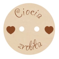 Ozdobný gombík TETA Urobila dekor VEĽKÁ nášivka