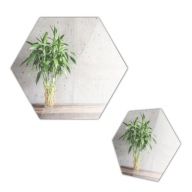 Nalepovacie zrkadlá na stenu Hex FOR DIY 3D ART