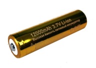 1x Batéria 18650 12000 mAh 3,7V LI-ION zlatá R batéria