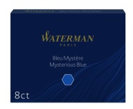 WATERMAN Dlhé perové náplne, NAVY BLUE x 8