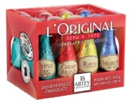 Čokolády s alkoholom Abtey RED fľaše 12 ks 108