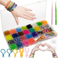 Sada na výrobu náramkov z gumičiek 1500 ks DIY
