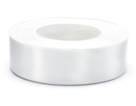 Saténová stuha, 25mm, 32mb, biela