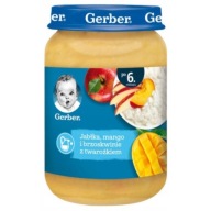 Jablkovo-mangovo-broskyňový dezert s tvarohom 190 g Gerber