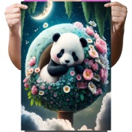 DIAMANTOVÁ VÝŠIVKA Diamantová maľba Diamantová mozaika pre deti Súprava Panda