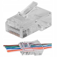 NEKU RJ45 zásuvka priechodná 8P8C UTP kat.6 internetové zástrčky na drôt 10ks