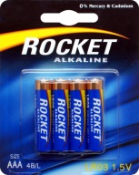 4x raketová alkalická alkalická batéria AAA LR03 LR3