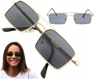 Obdĺžnikové letecké okuliare Gold Women Men Ochrana proti slnečnému žiareniu s UV filtrom