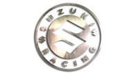 Vysekaná chrómová nálepka SUZUKI RACING